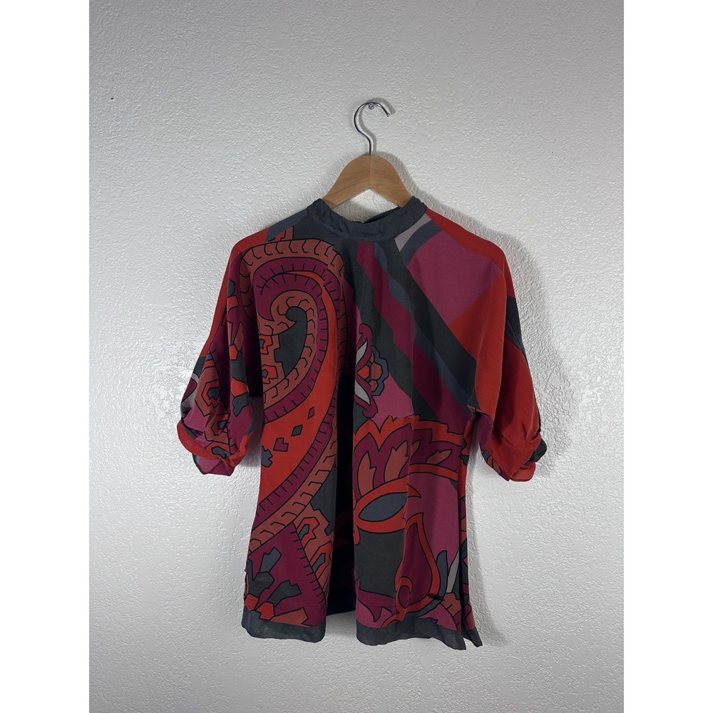 C'N'C Costume National Women's Blouse Made In Italy Abstract Print Size M